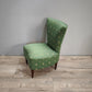 92588 Poltroncina imbottita e rivestita in tessuto verde