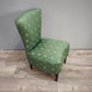 92588 Poltroncina imbottita e rivestita in tessuto verde