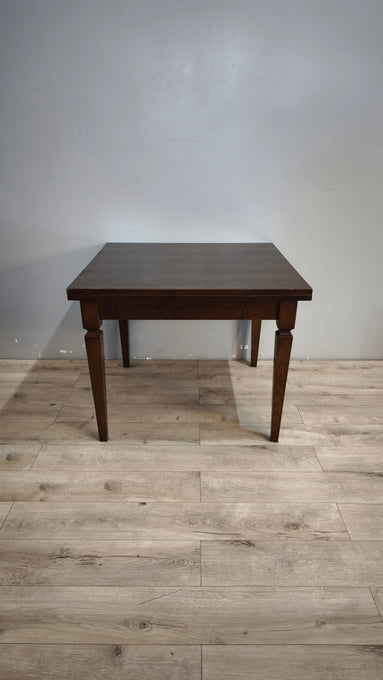 92589 Tavolo quadrato allungabile con piano quadrato a ribalta