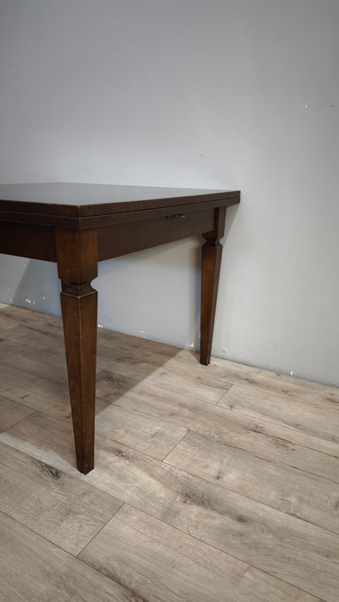 92589 Tavolo quadrato allungabile con piano quadrato a ribalta