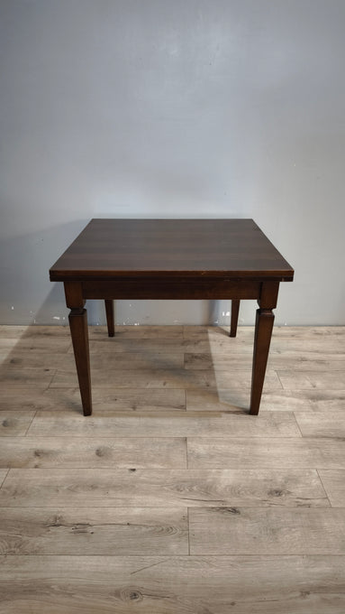 92589 Tavolo quadrato allungabile con piano quadrato a ribalta