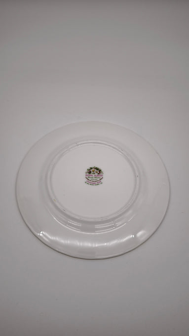 92582 Piatto da dessert in ceramica Royal Albert, Flower of the month series, Christmas rose, December