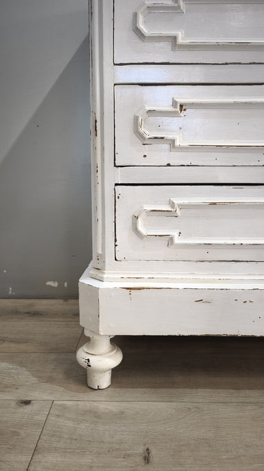 92704 Comò in legno dipinto bianco