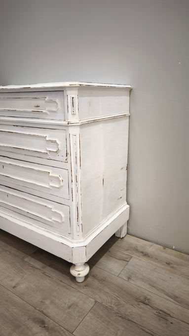 92704 Comò in legno dipinto bianco