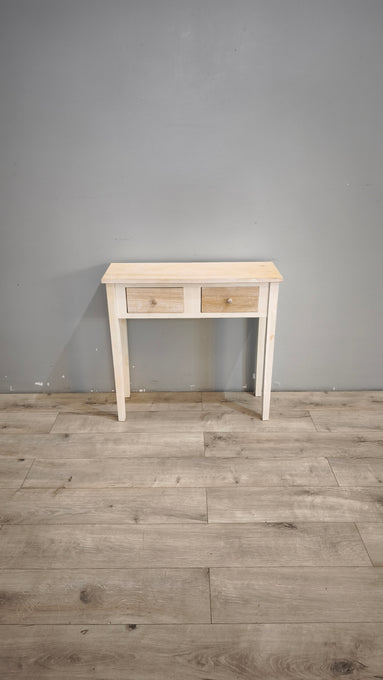 92703 Console in legno chiaro con due cassetti