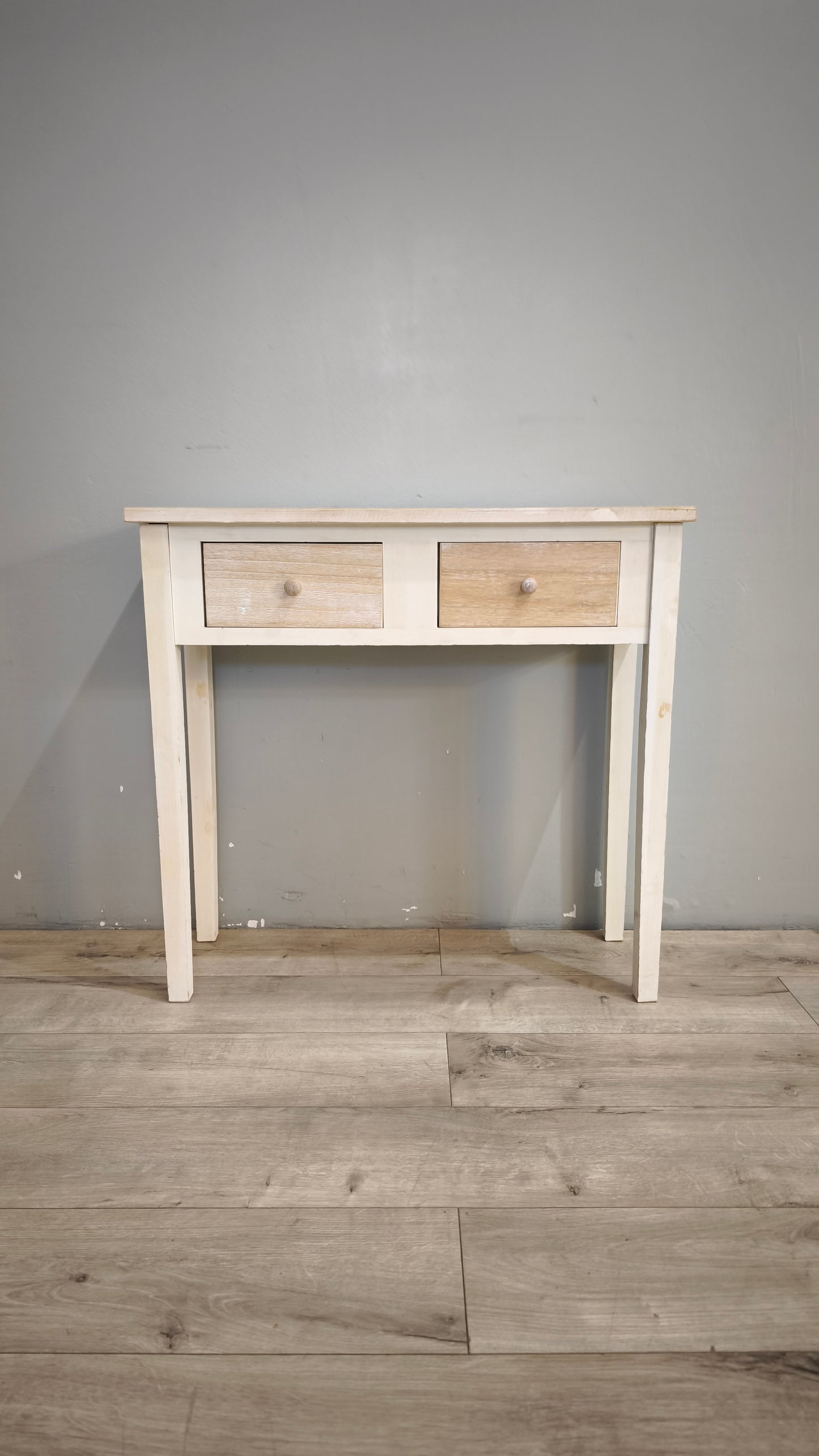 92703 Console in legno chiaro con due cassetti
