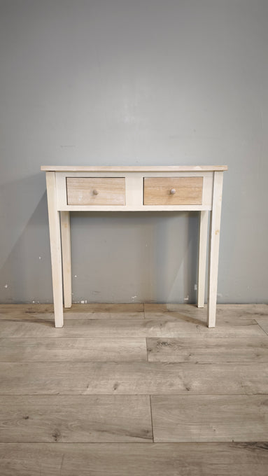 92703 Console in legno chiaro con due cassetti