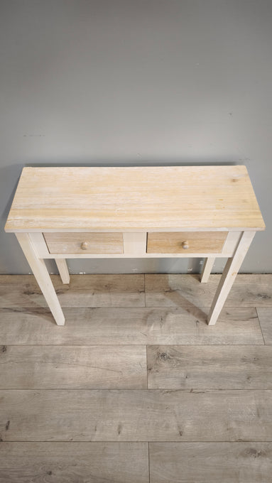 92703 Console in legno chiaro con due cassetti