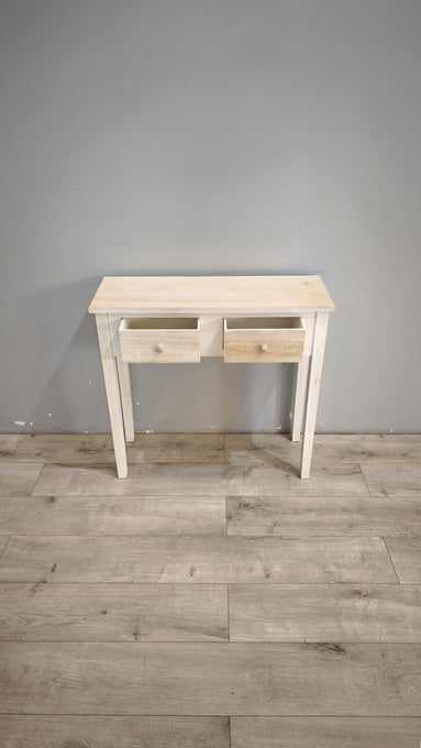 92703 Console in legno chiaro con due cassetti