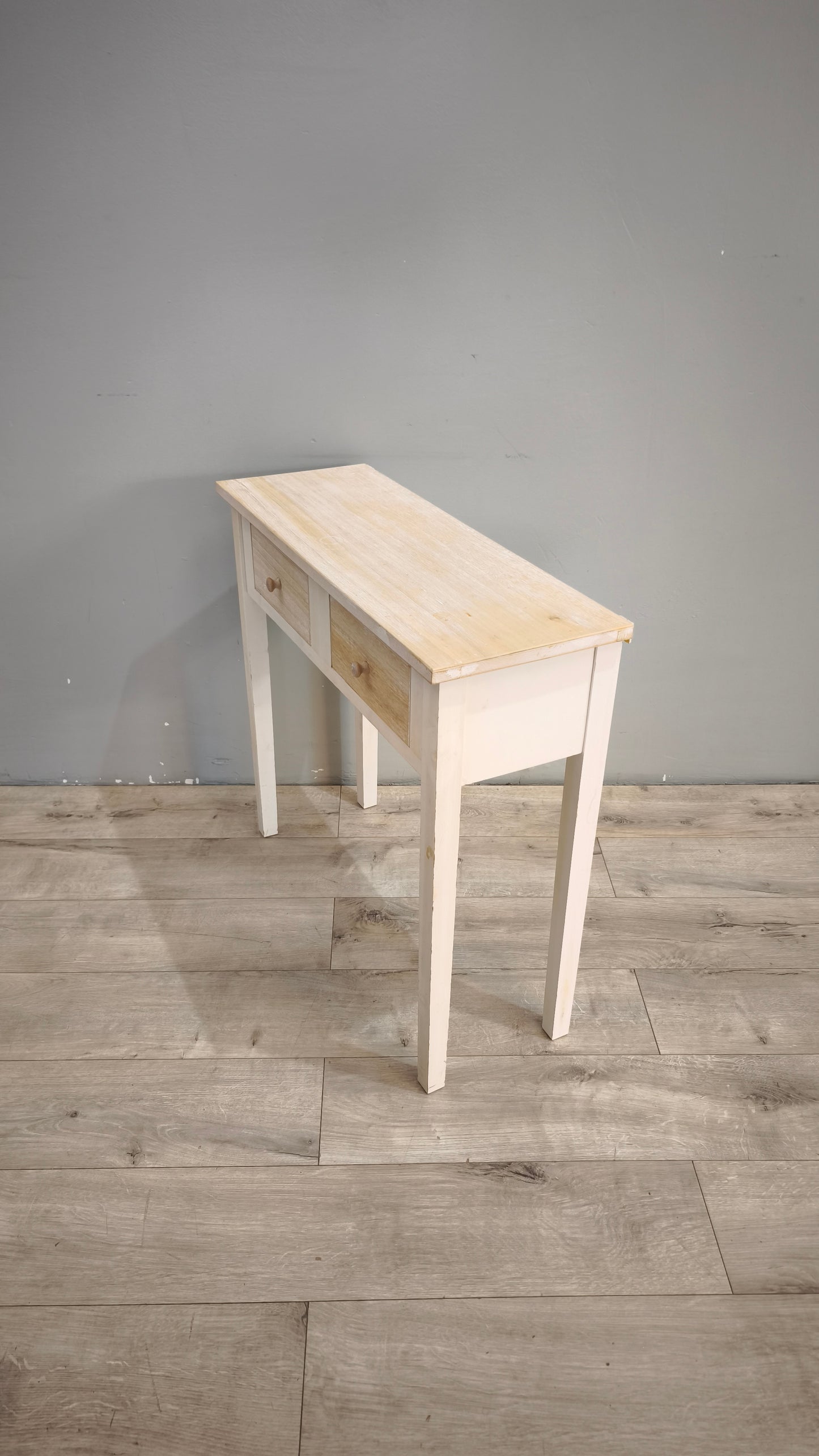 92703 Console in legno chiaro con due cassetti