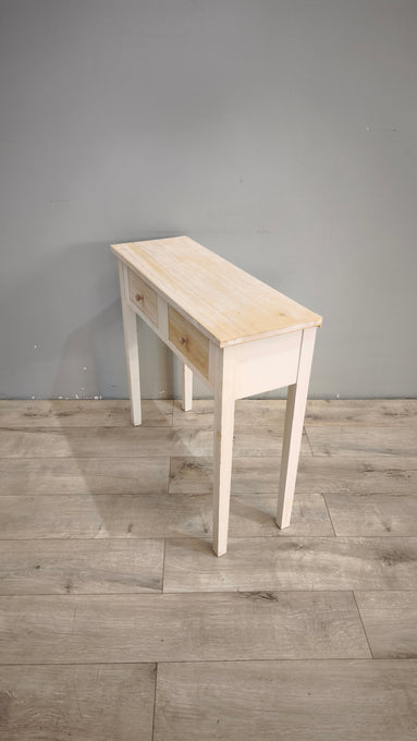 92703 Console in legno chiaro con due cassetti