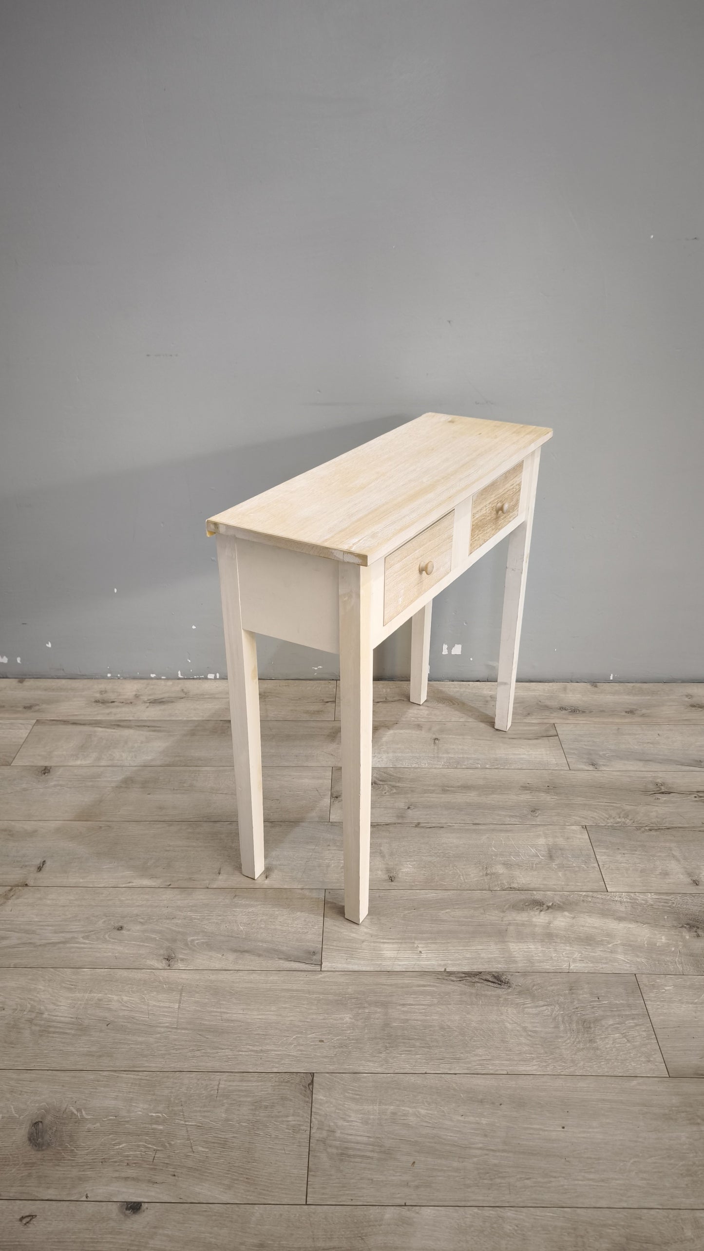 92703 Console in legno chiaro con due cassetti