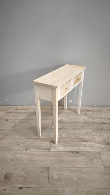 92703 Console in legno chiaro con due cassetti