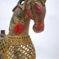 92636 Cavallo in legno decorato