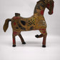 92636 Cavallo in legno decorato
