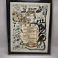 92735 Quadro stampa disegno caricaturale Folgore