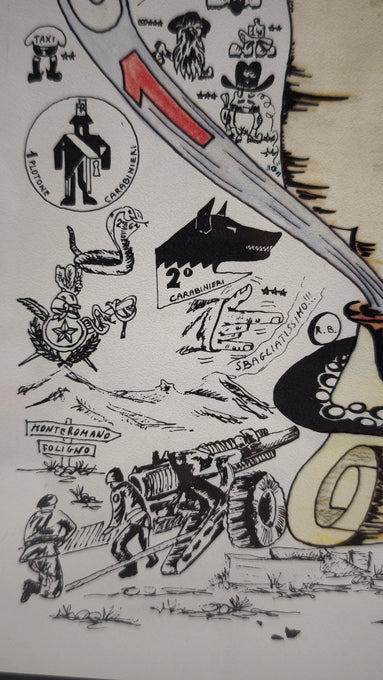 92735 Quadro stampa disegno caricaturale Folgore
