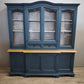 92759 Credenza due corpi in legno dipinta azzurra
