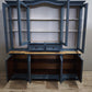 92759 Credenza due corpi in legno dipinta azzurra