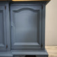 92759 Credenza due corpi in legno dipinta azzurra