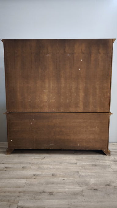 92759 Credenza due corpi in legno dipinta azzurra