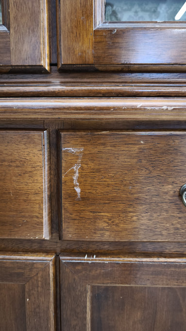92745 Vetrina tre ante in legno massello