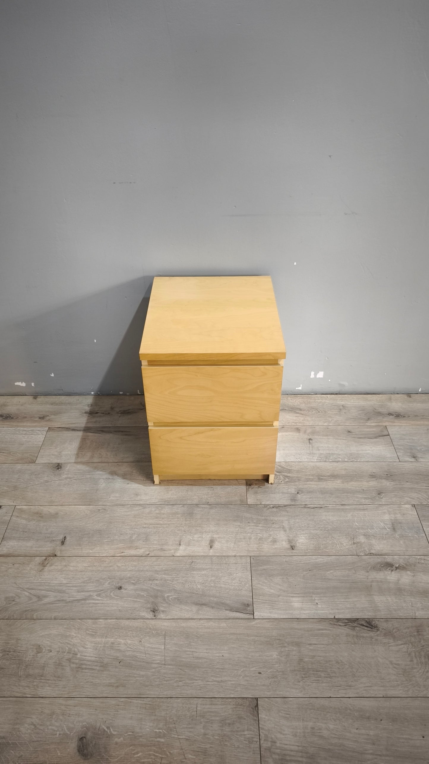 92746 Comodino Ikea con due cassetti chiaro