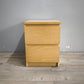 92746 Comodino Ikea con due cassetti chiaro