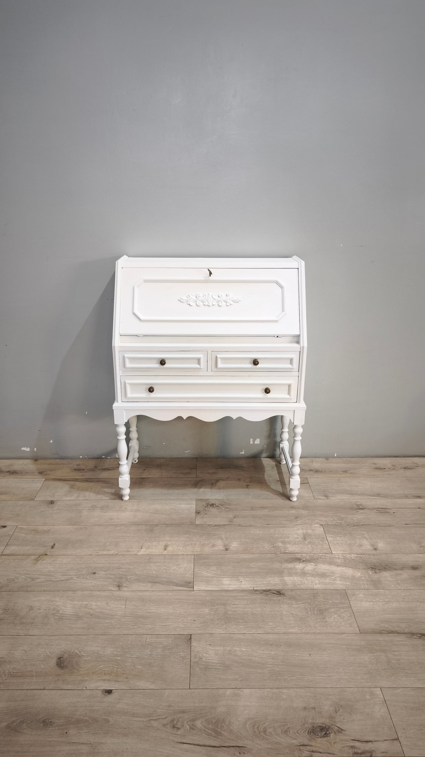 92749 Secretaire bianco in legno