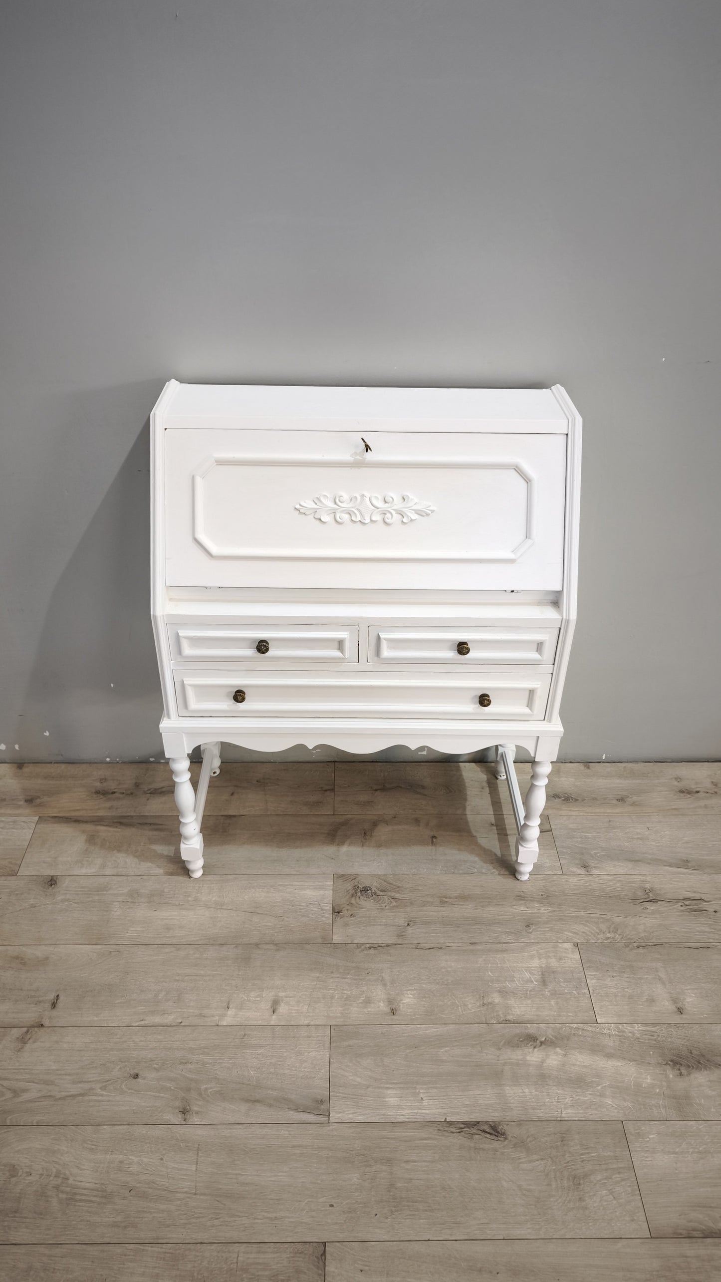 92749 Secretaire bianco in legno