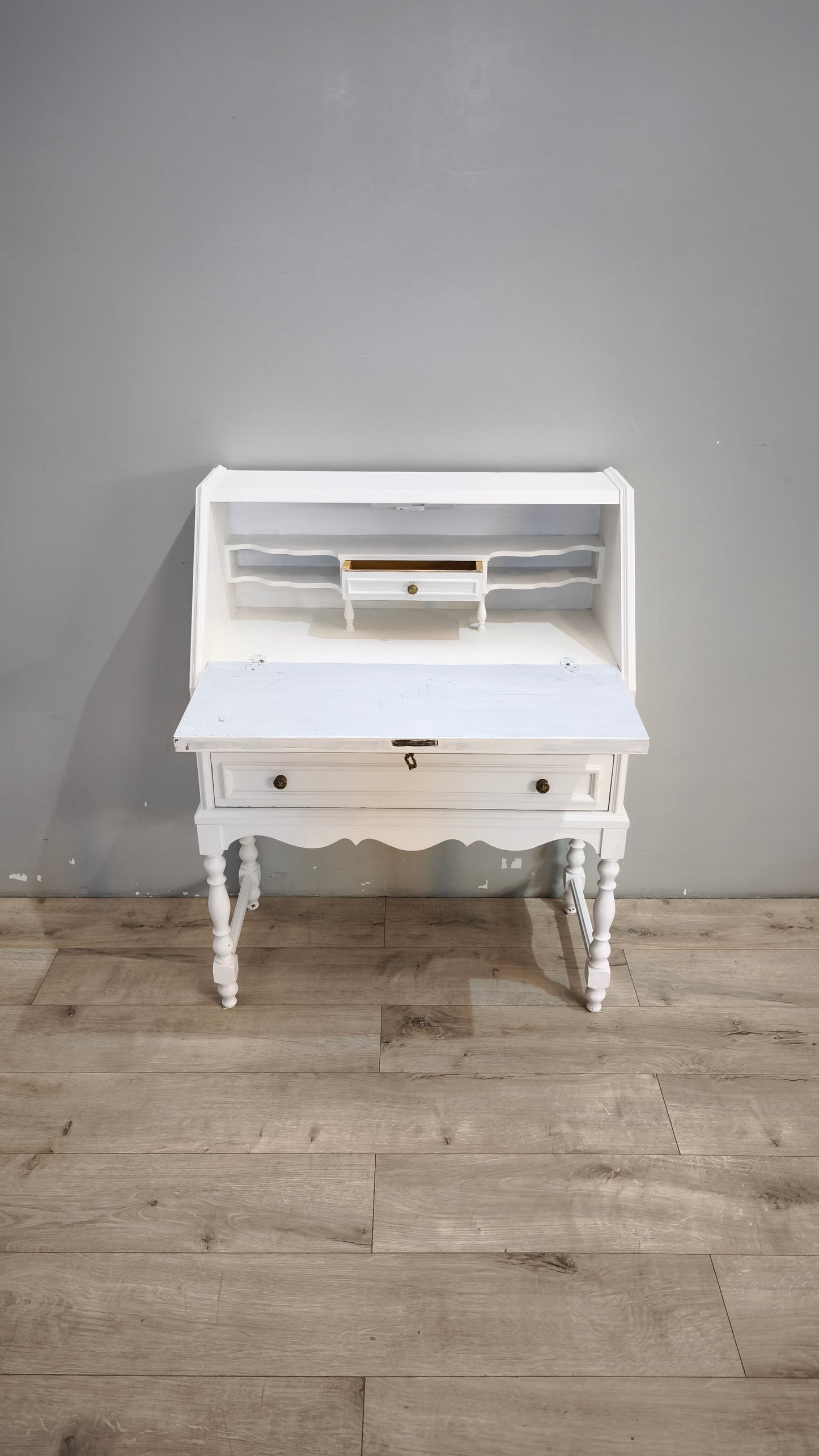 92749 Secretaire bianco in legno