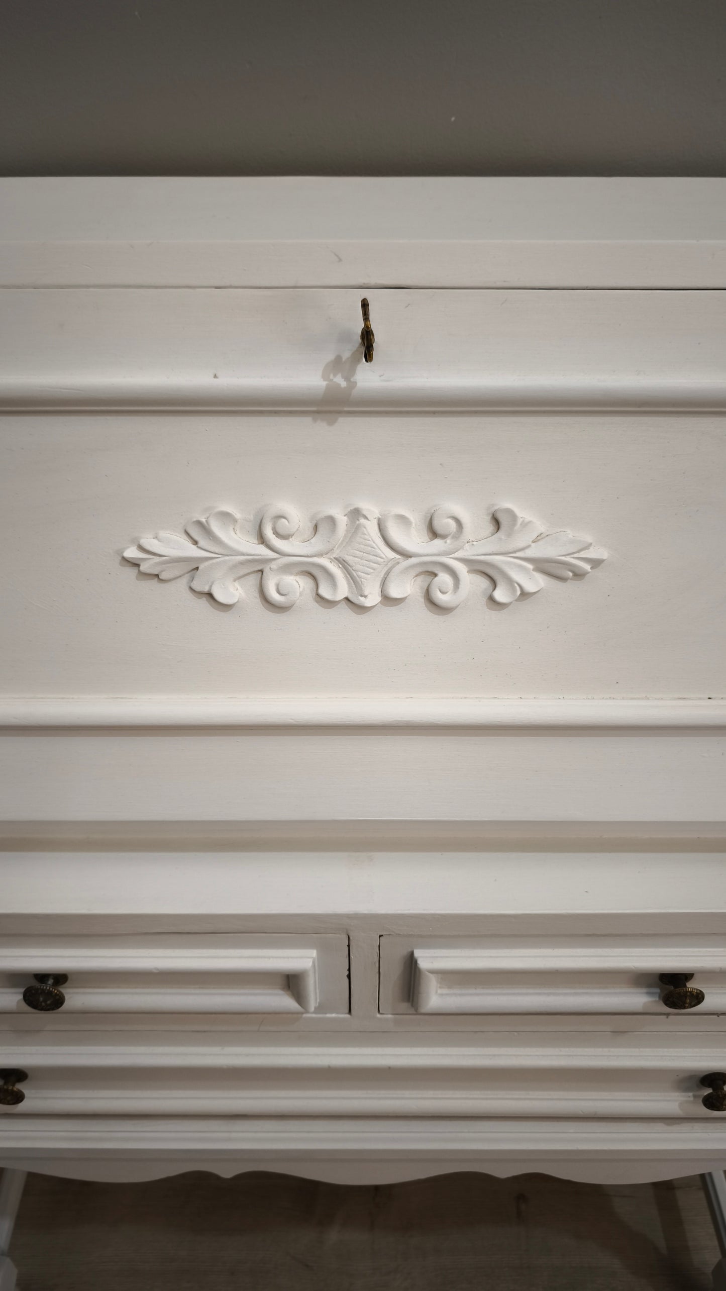 92749 Secretaire bianco in legno