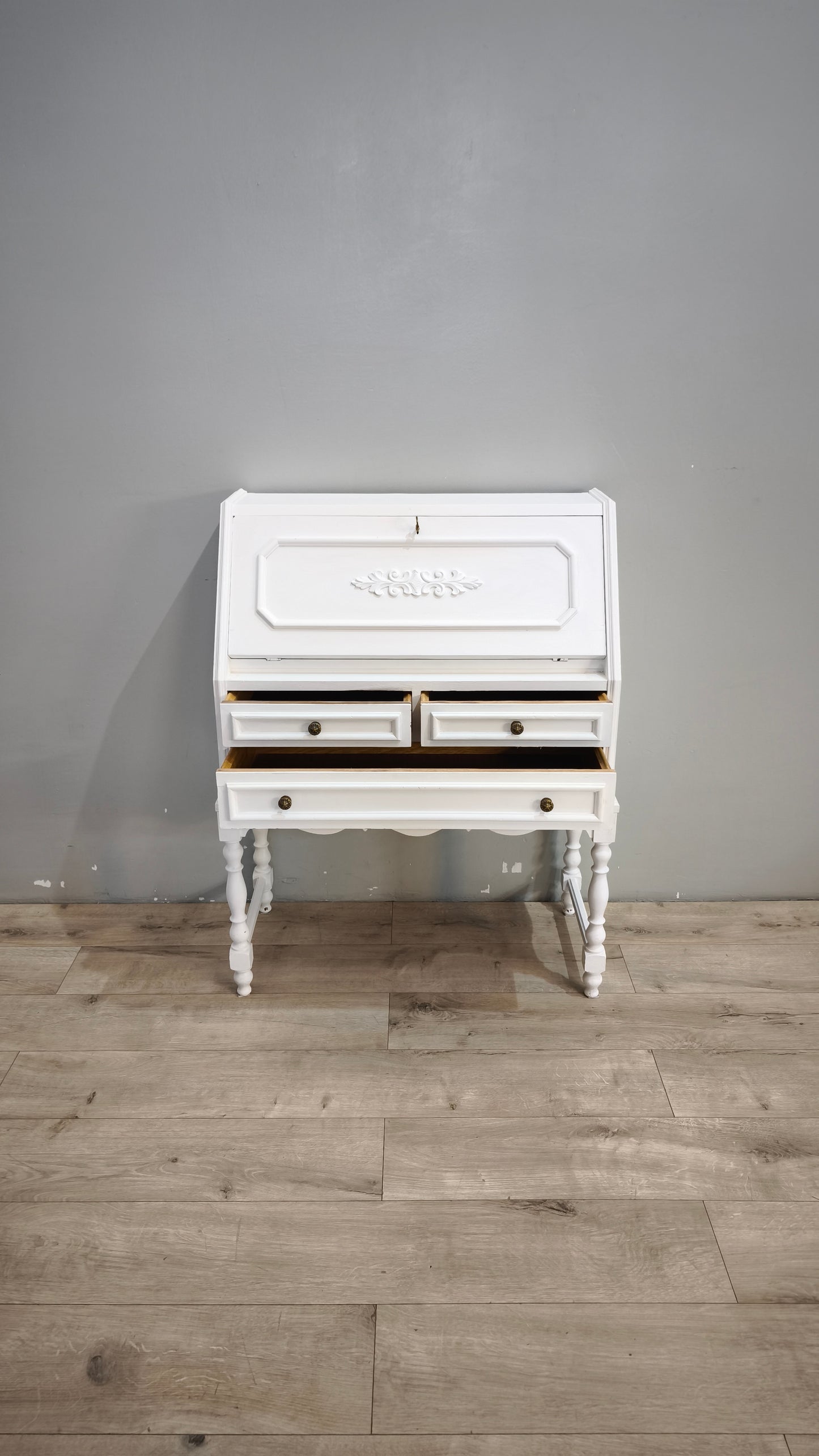 92749 Secretaire bianco in legno