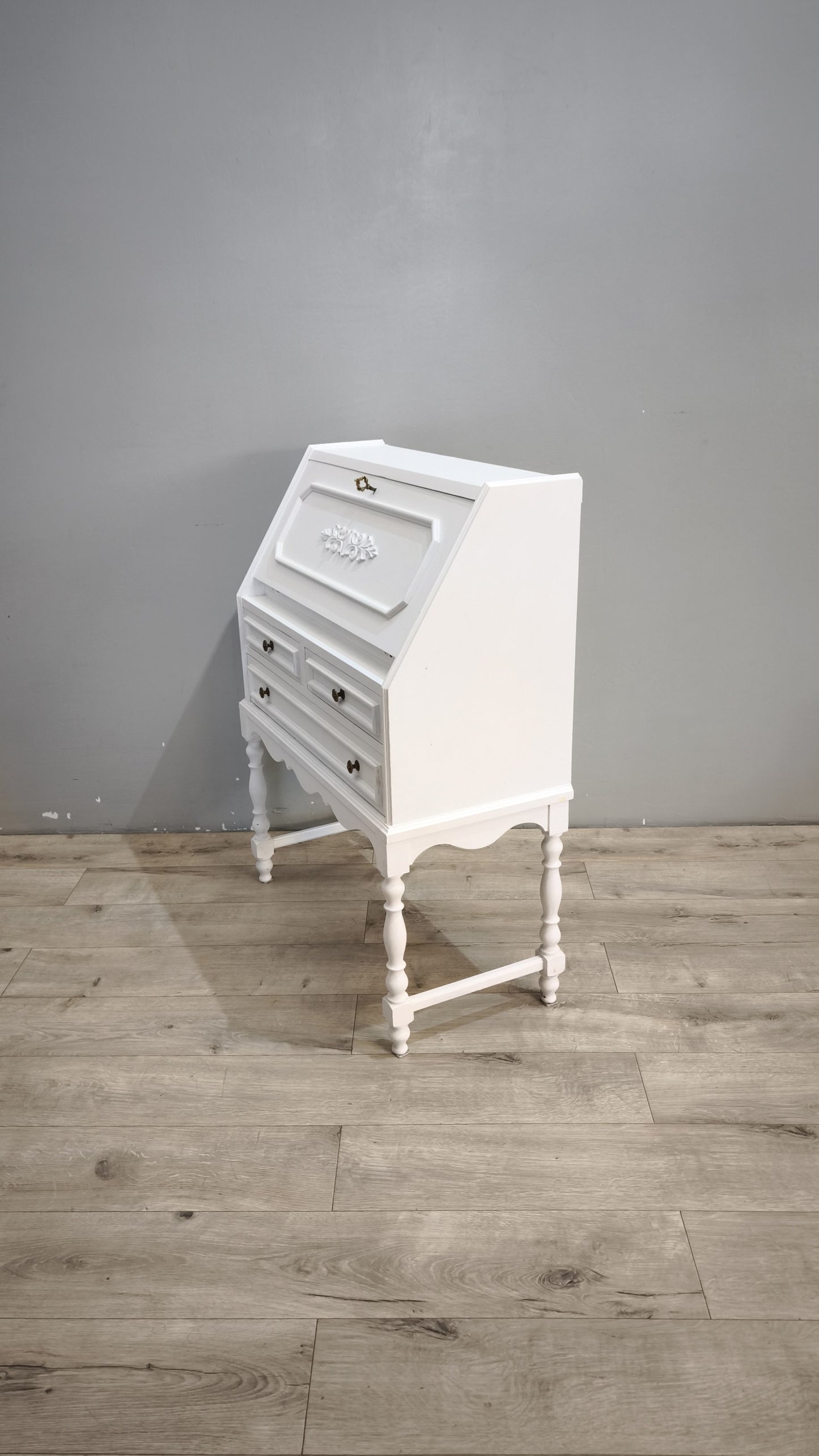 92749 Secretaire bianco in legno