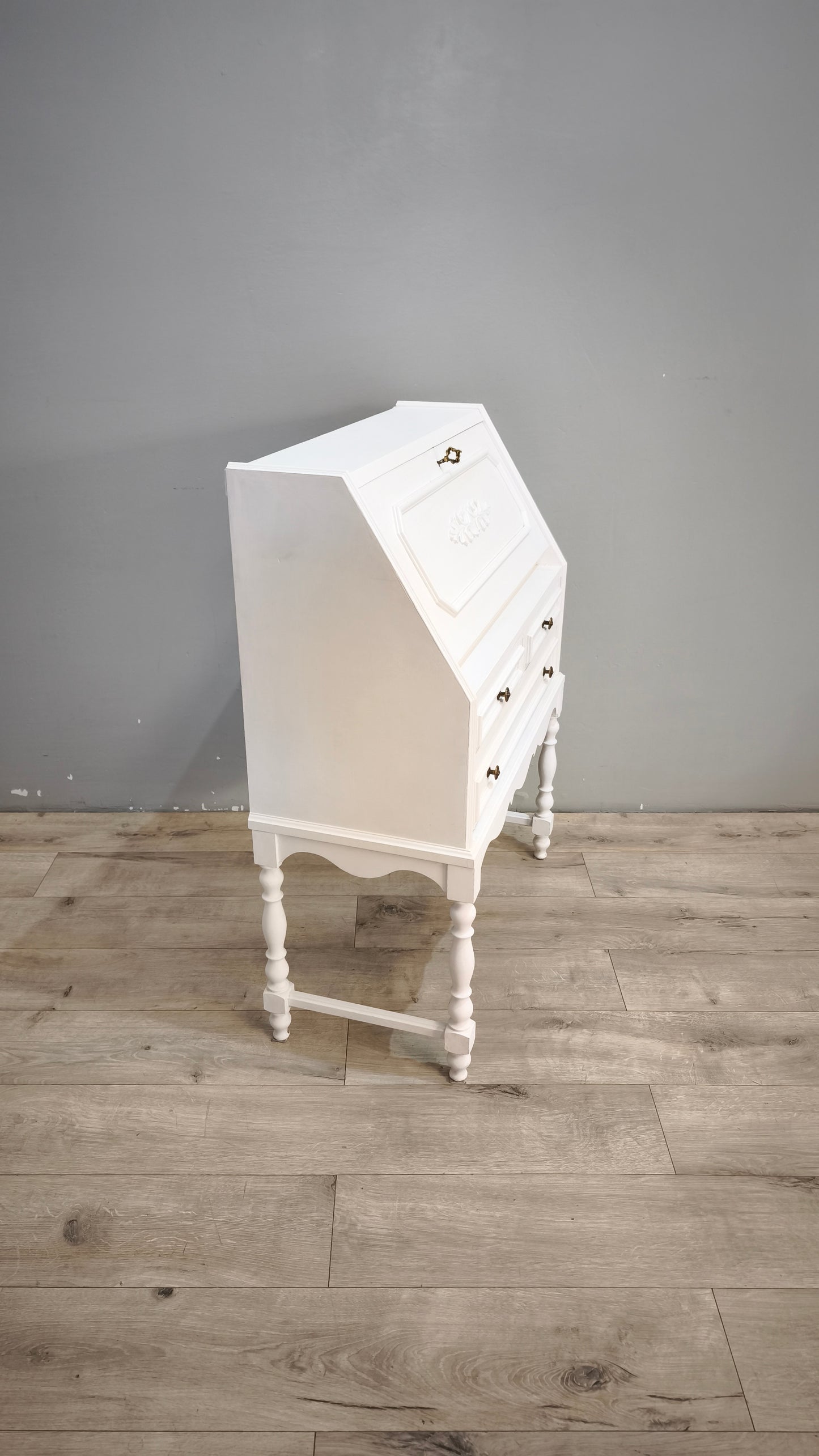 92749 Secretaire bianco in legno