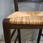 92841 Set n 6 sedie in legno con seduta in paglia