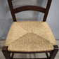 92840 Set n 4 sedie in legno con seduta in paglia