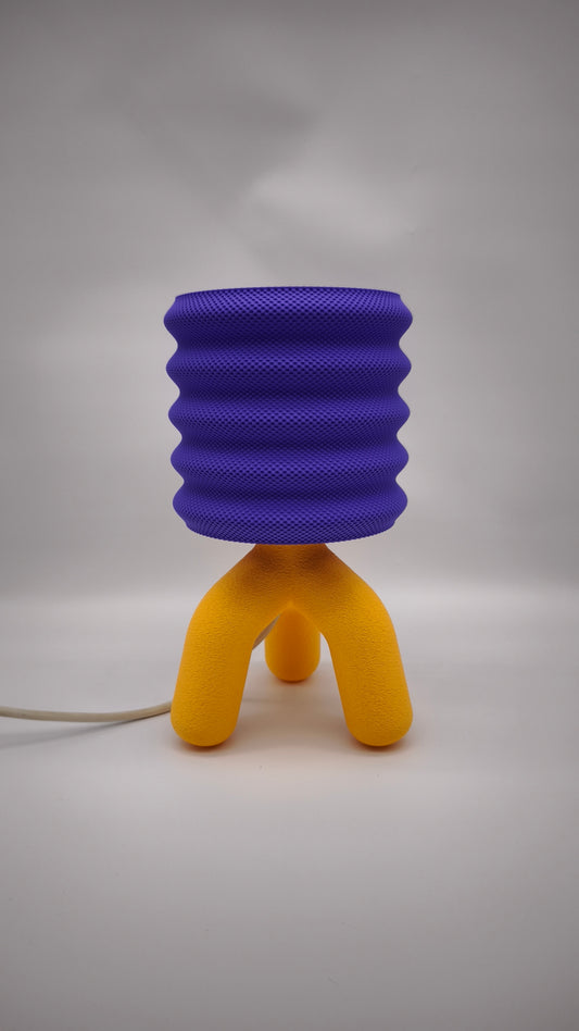 92866 Lampada da tavolo arancio e viola in PLA