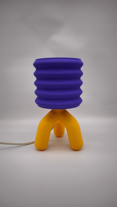 92866 Lampada da tavolo arancio e viola in PLA