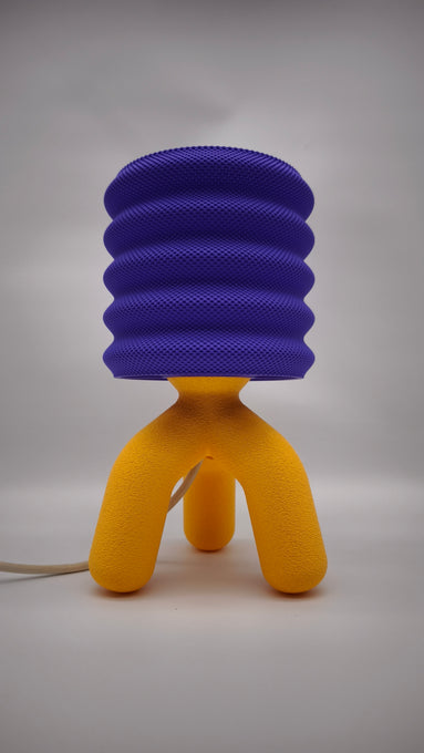 92866 Lampada da tavolo arancio e viola in PLA