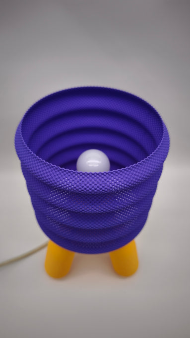 92866 Lampada da tavolo arancio e viola in PLA
