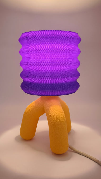 92866 Lampada da tavolo arancio e viola in PLA