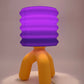 92866 Lampada da tavolo arancio e viola in PLA