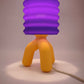 92866 Lampada da tavolo arancio e viola in PLA