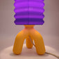 92866 Lampada da tavolo arancio e viola in PLA