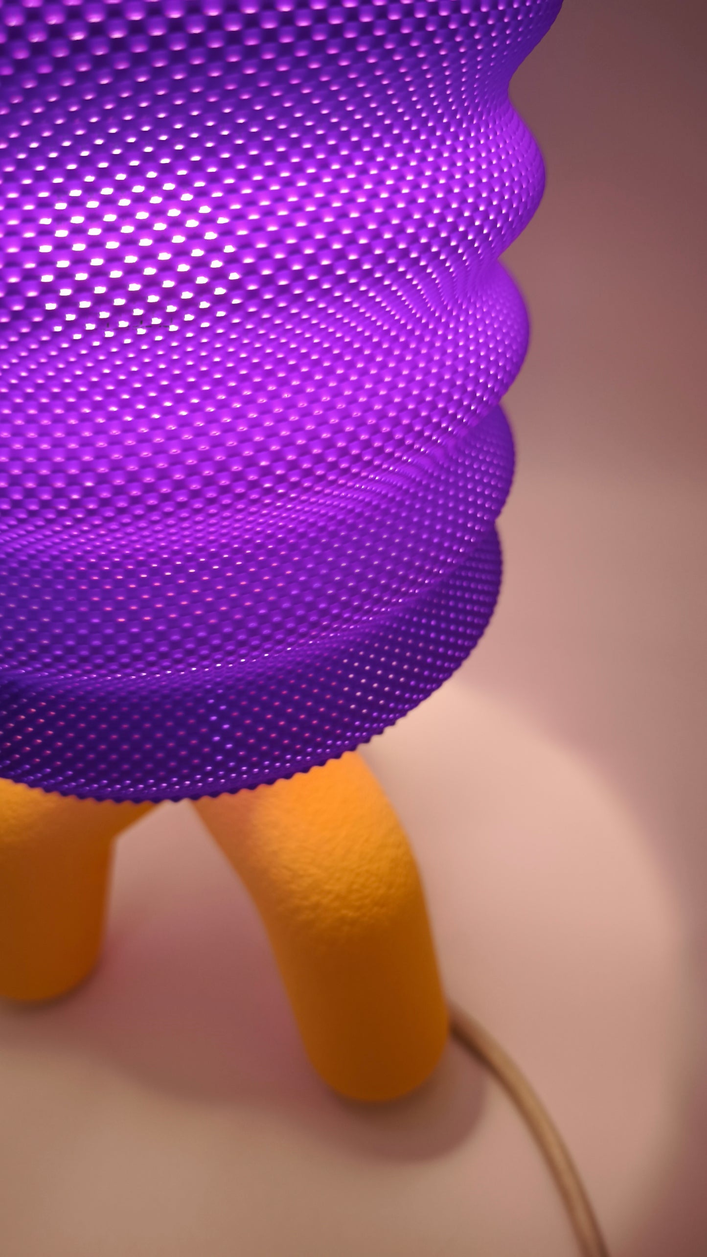 92866 Lampada da tavolo arancio e viola in PLA