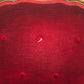 9300 Coppia di poltroncine in legno e tessuto rosso
