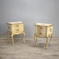 92991 Coppia di comodini dipinti in stile veneziano