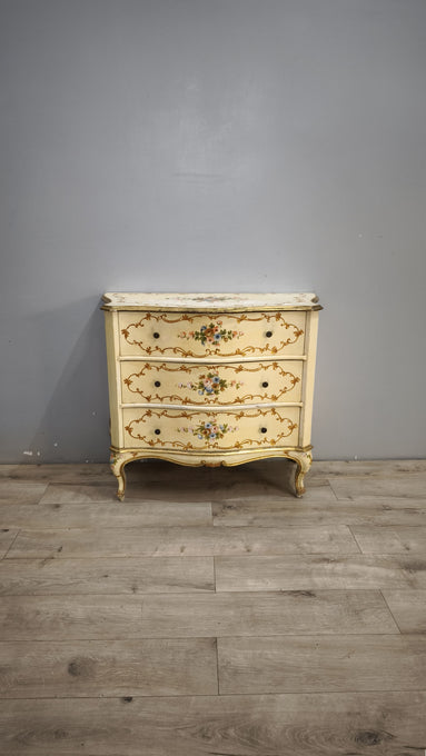 92990 Comò dipinto in stile veneziano