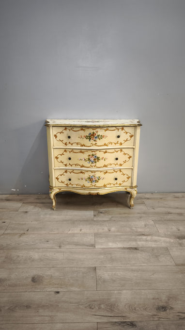92990 Comò dipinto in stile veneziano